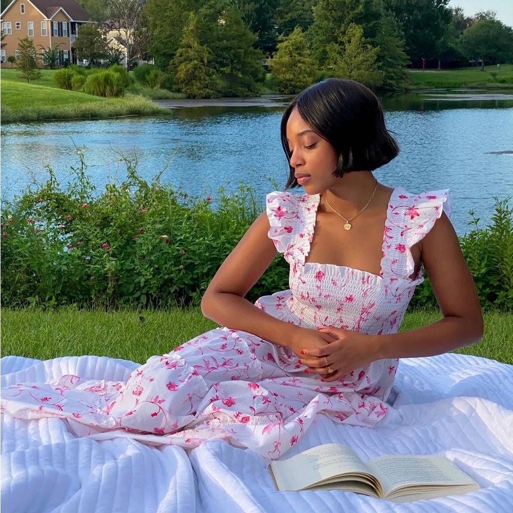 Hill House Ellie Nap Dress in Rose Botanical
